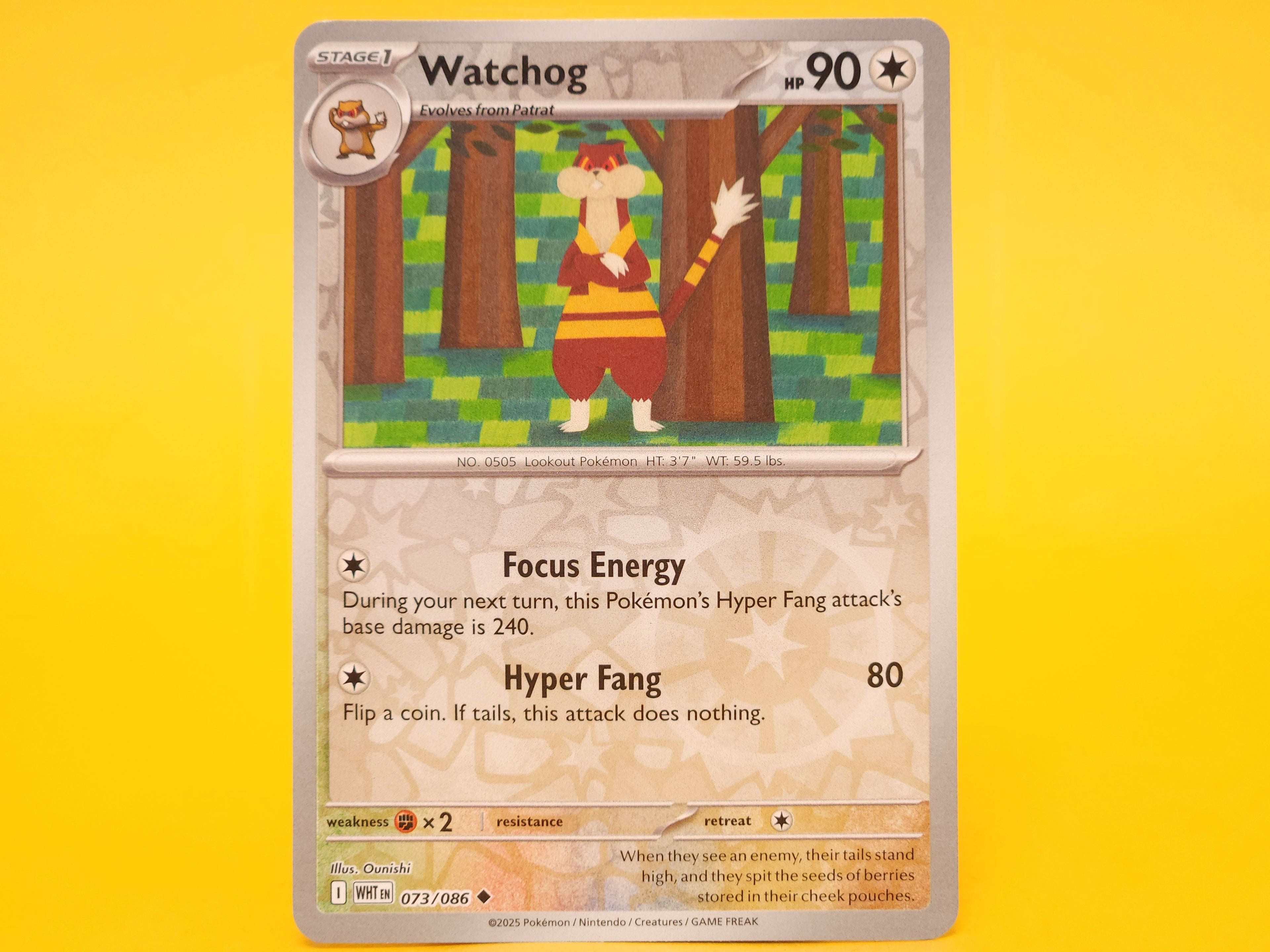 Watchog: 073/086 – 2025 Pokémon Uncommon Reverse Holofoil