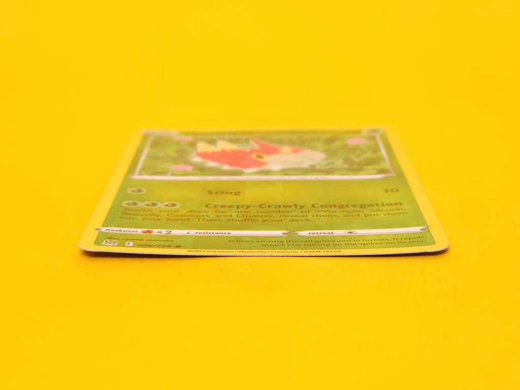 Wurmple: 006/196 – 2022 Pokémon Common Reverse Holofoil