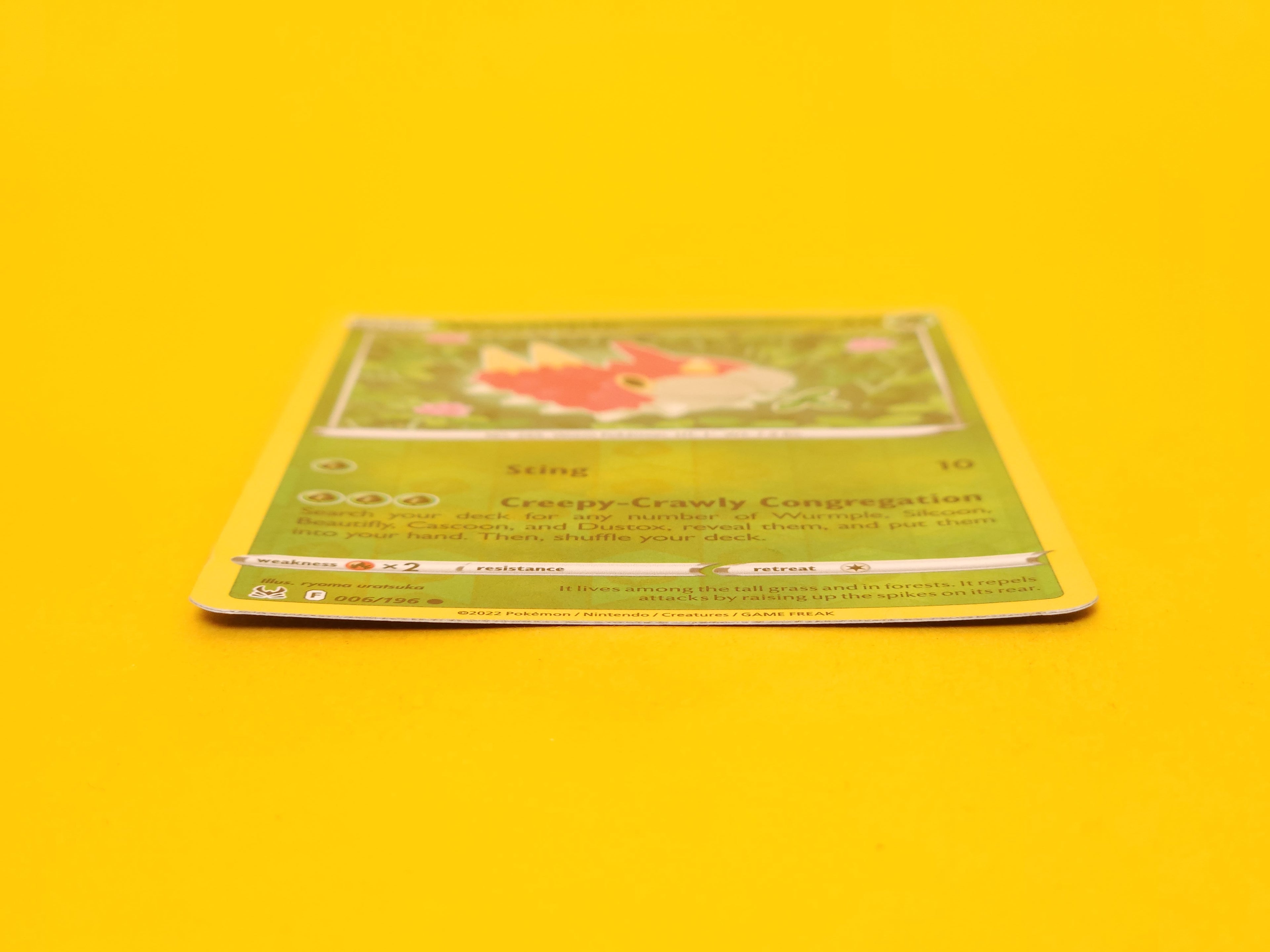 Wurmple: 006/196 – 2022 Pokémon Common Reverse Holofoil