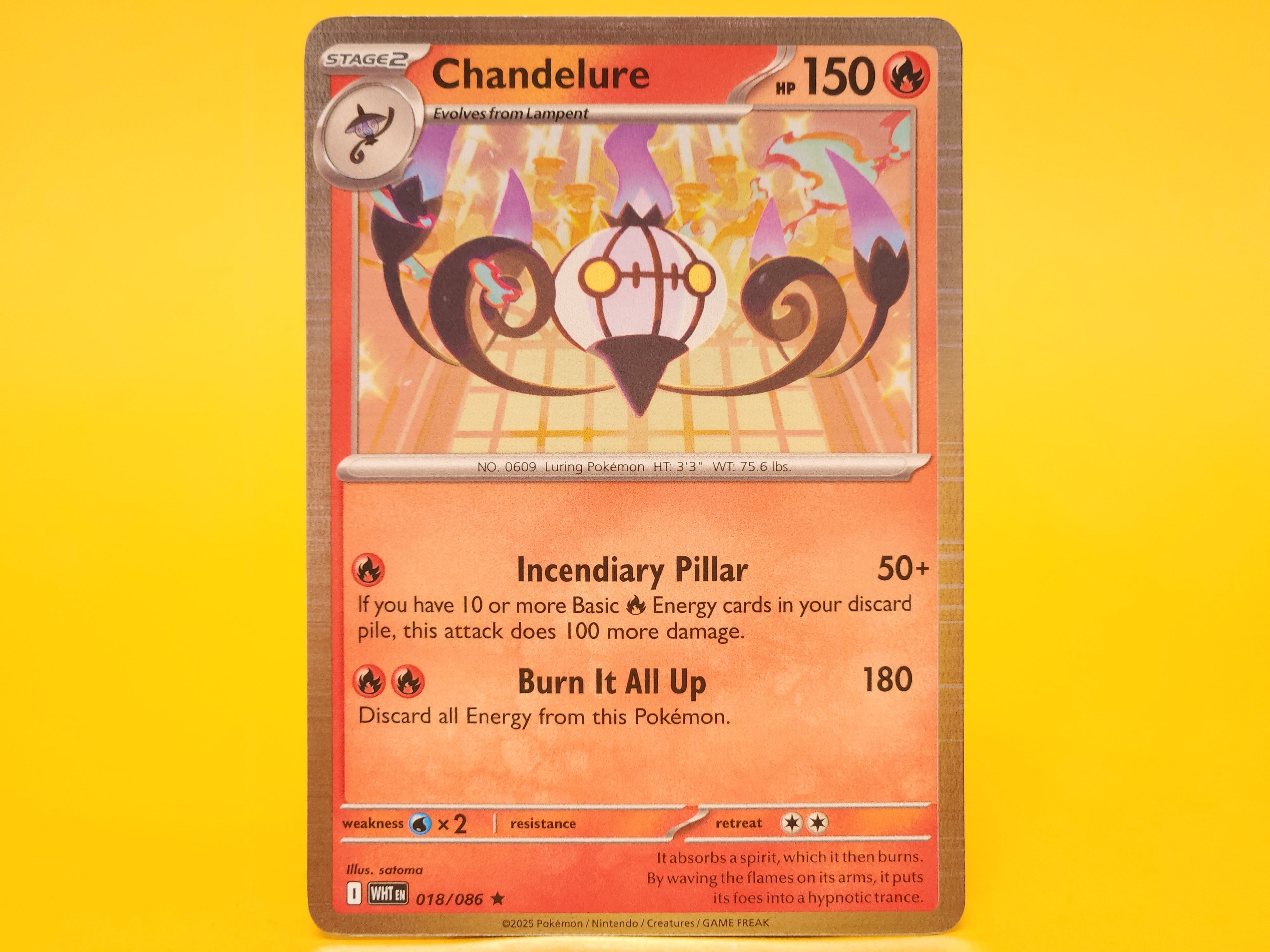 Chandelure: 018/086 – 2025 Pokémon Rare Holofoil