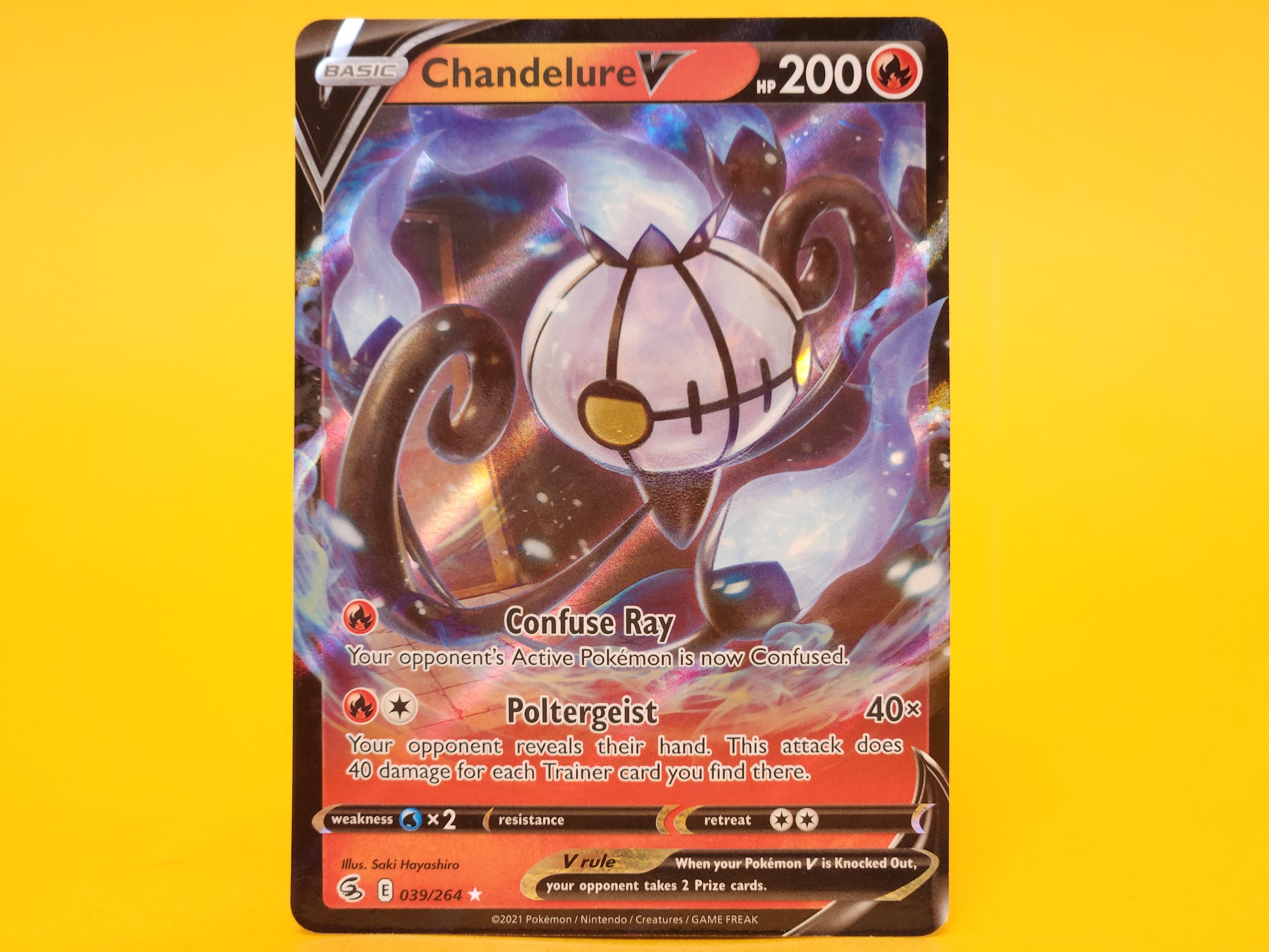 Chandelure V: 039/264 – 2021 Pokémon Holo Rare V Holofoil