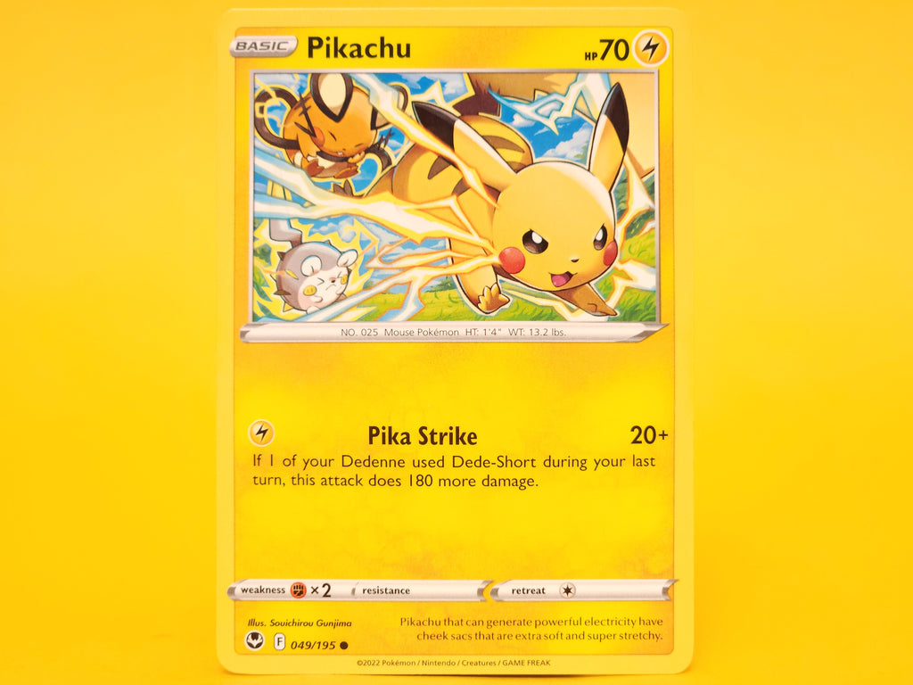 Pikachu: 049/195 – 2022 Pokémon Common