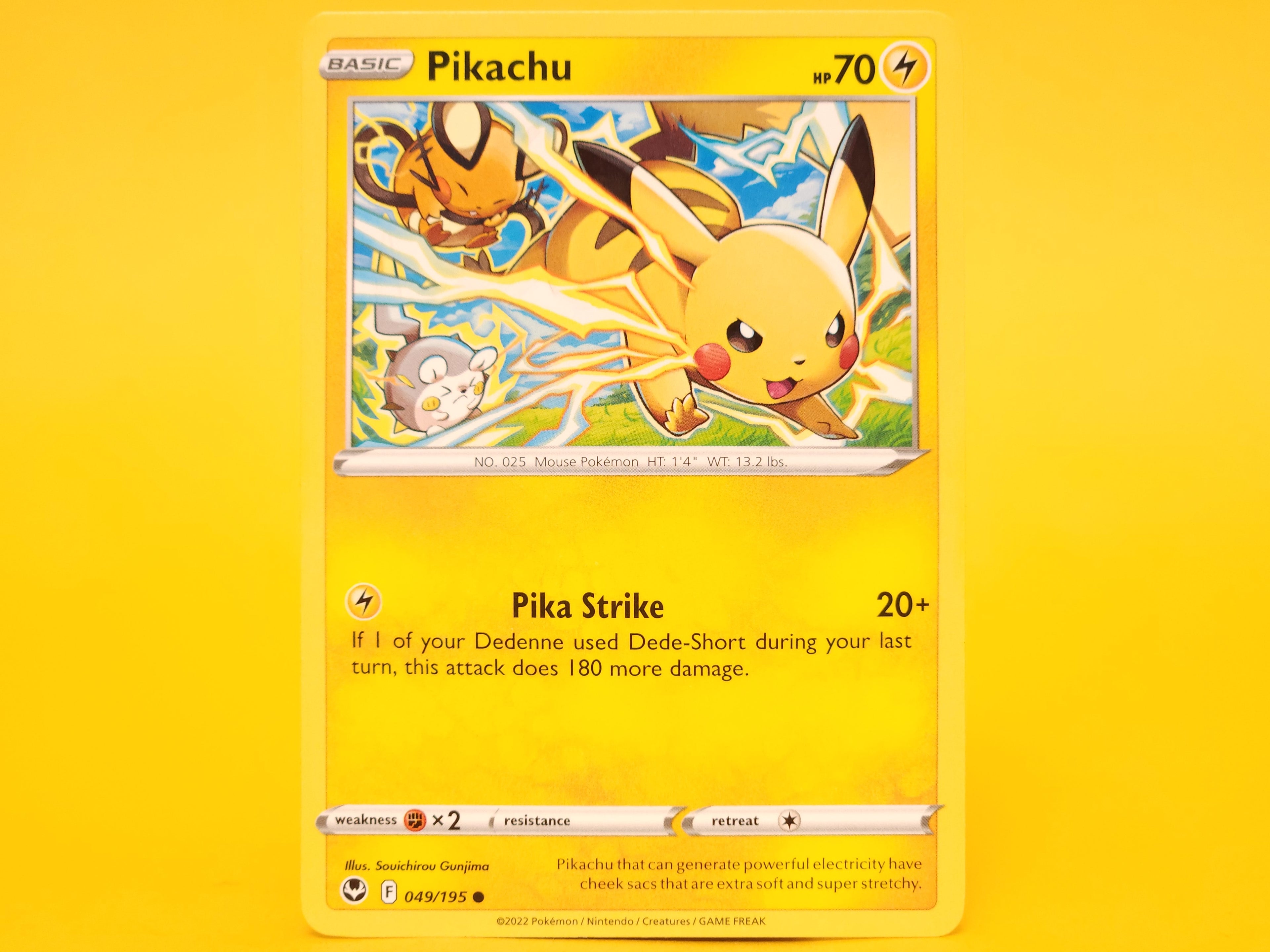 Pikachu: 049/195 – 2022 Pokémon Common
