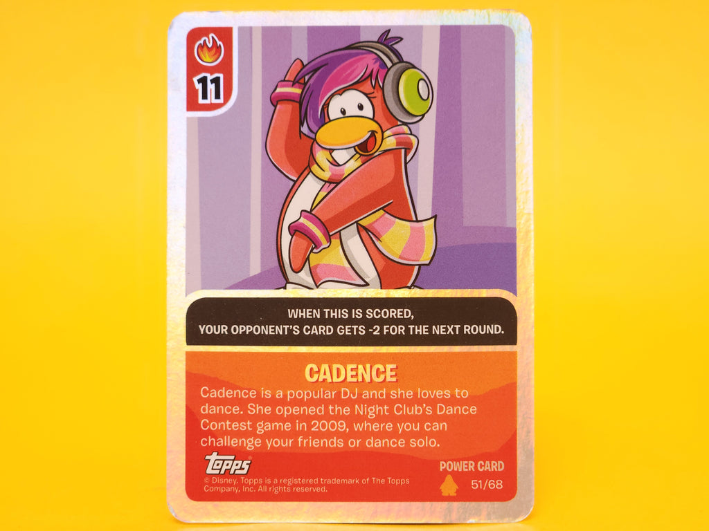 Cadence: 51/68 – 2009 Topps Disney Club Penguin Holofoil