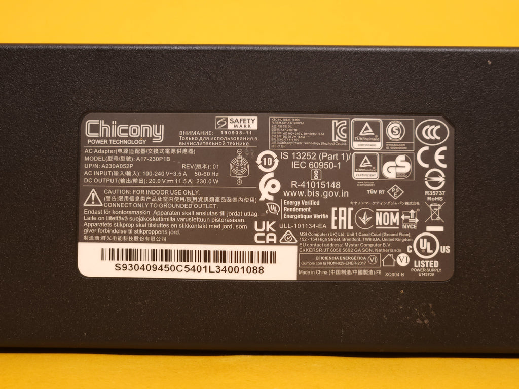 Black MSI MPG H410 Trident 3 (MS-B932) PC + Stand + Power AC Adaptor