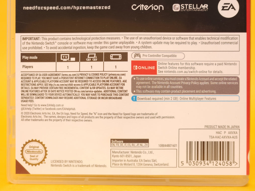 Need for Speed Hot Pursuit Remastered – Nintendo Switch