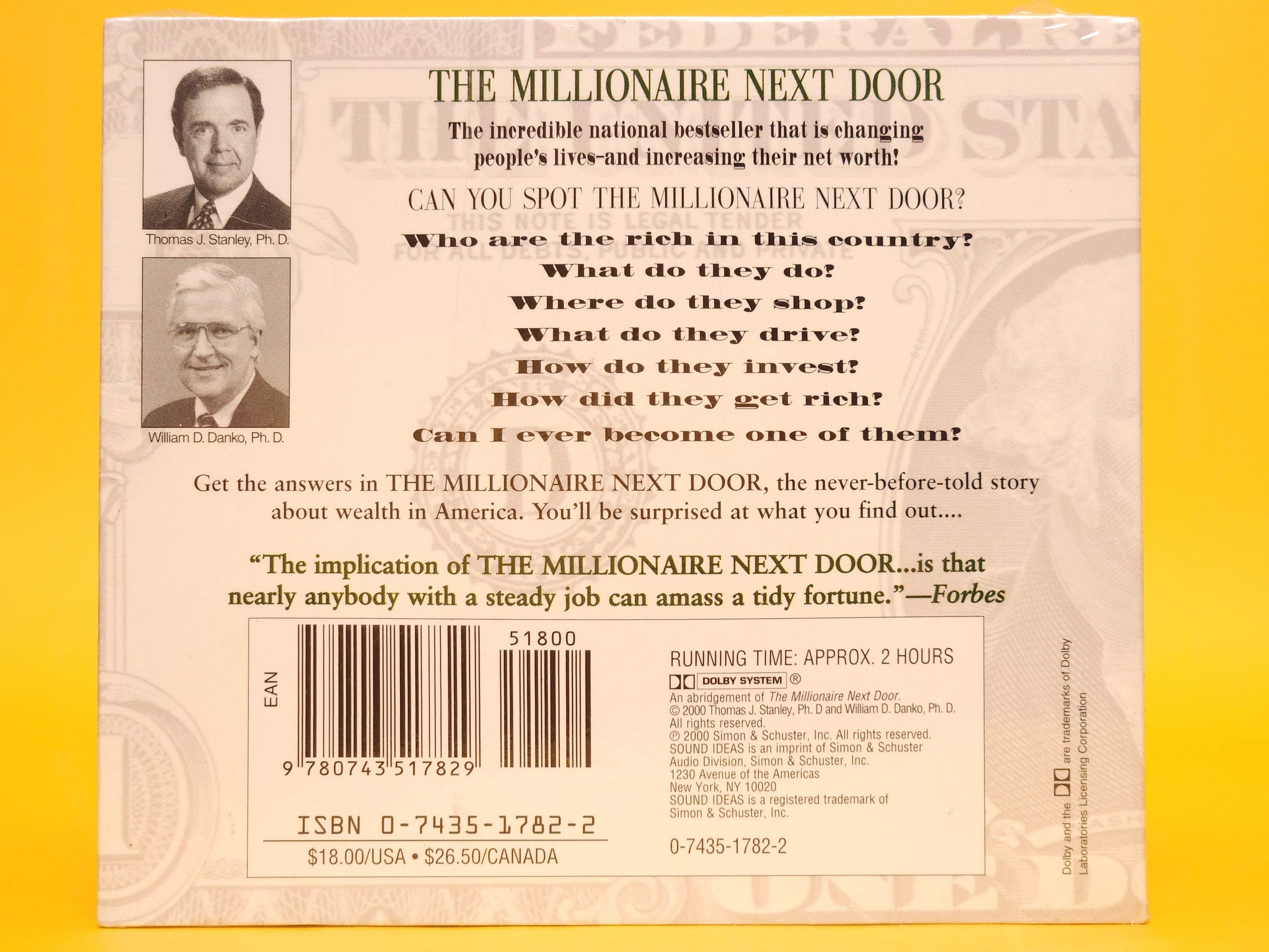 The Millionaire Next Door – Audiobook CD