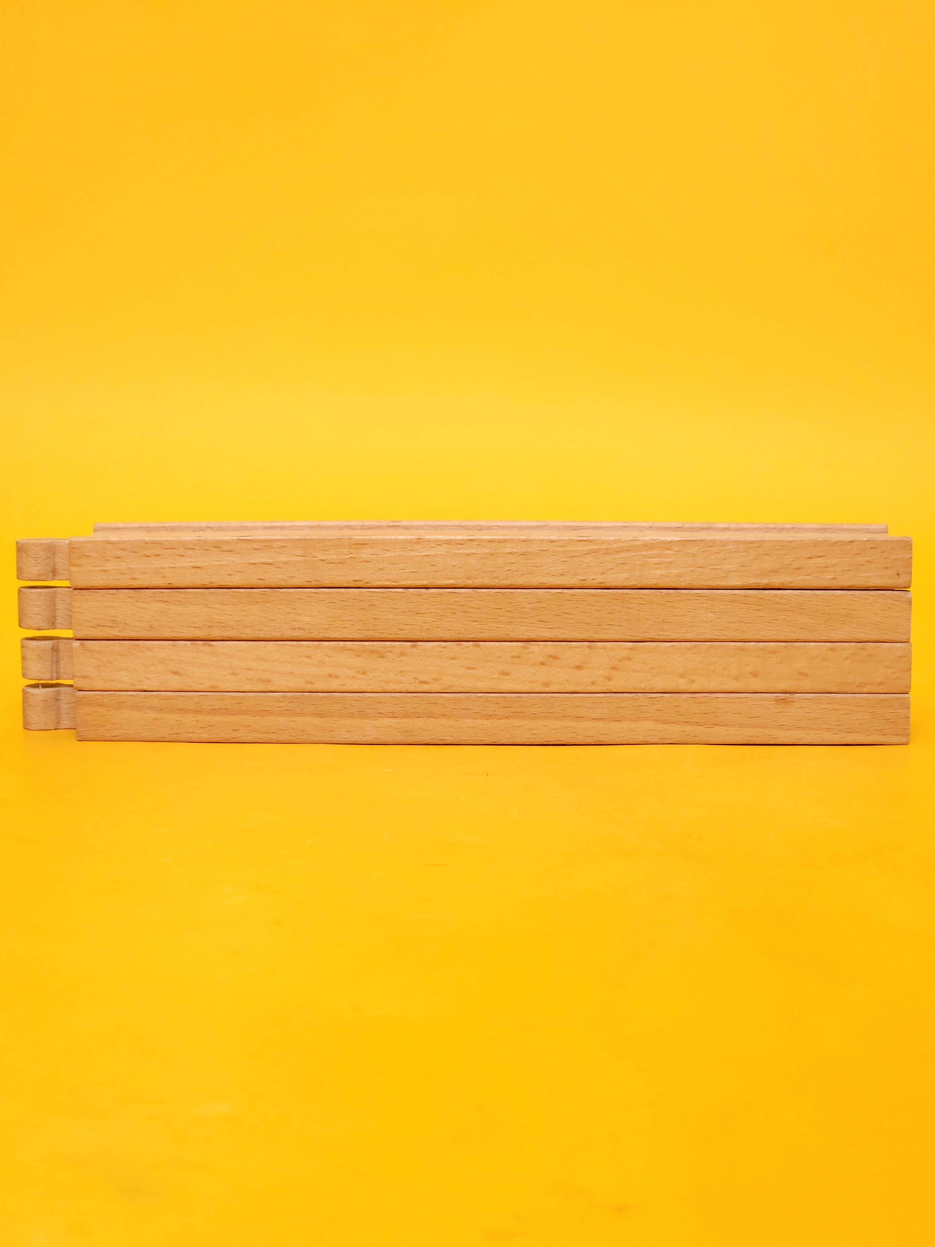 4x 8" Straight Track & Road Pieces – Thomas & Friends: Wooden Railway