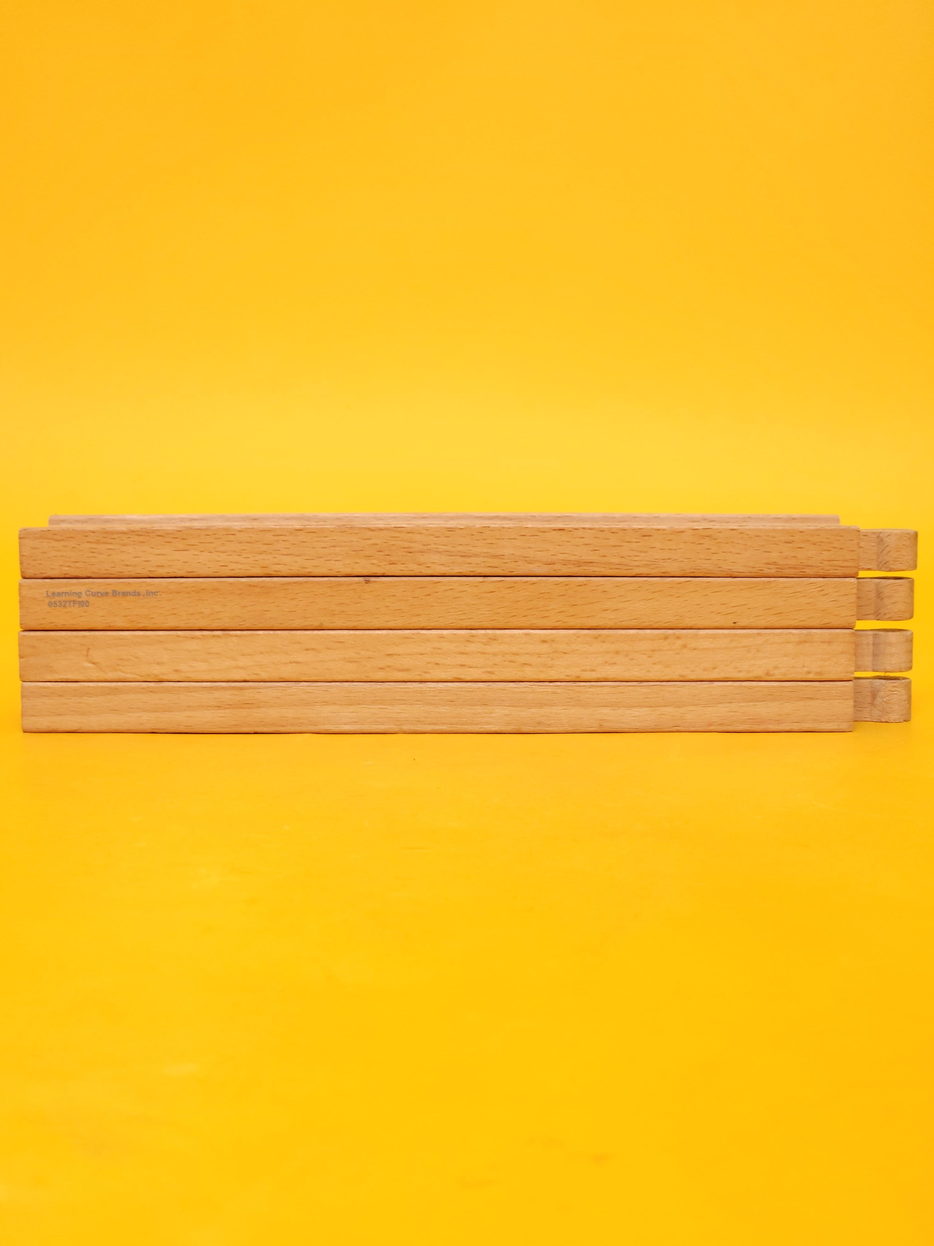 4x 8" Straight Track & Road Pieces – Thomas & Friends: Wooden Railway
