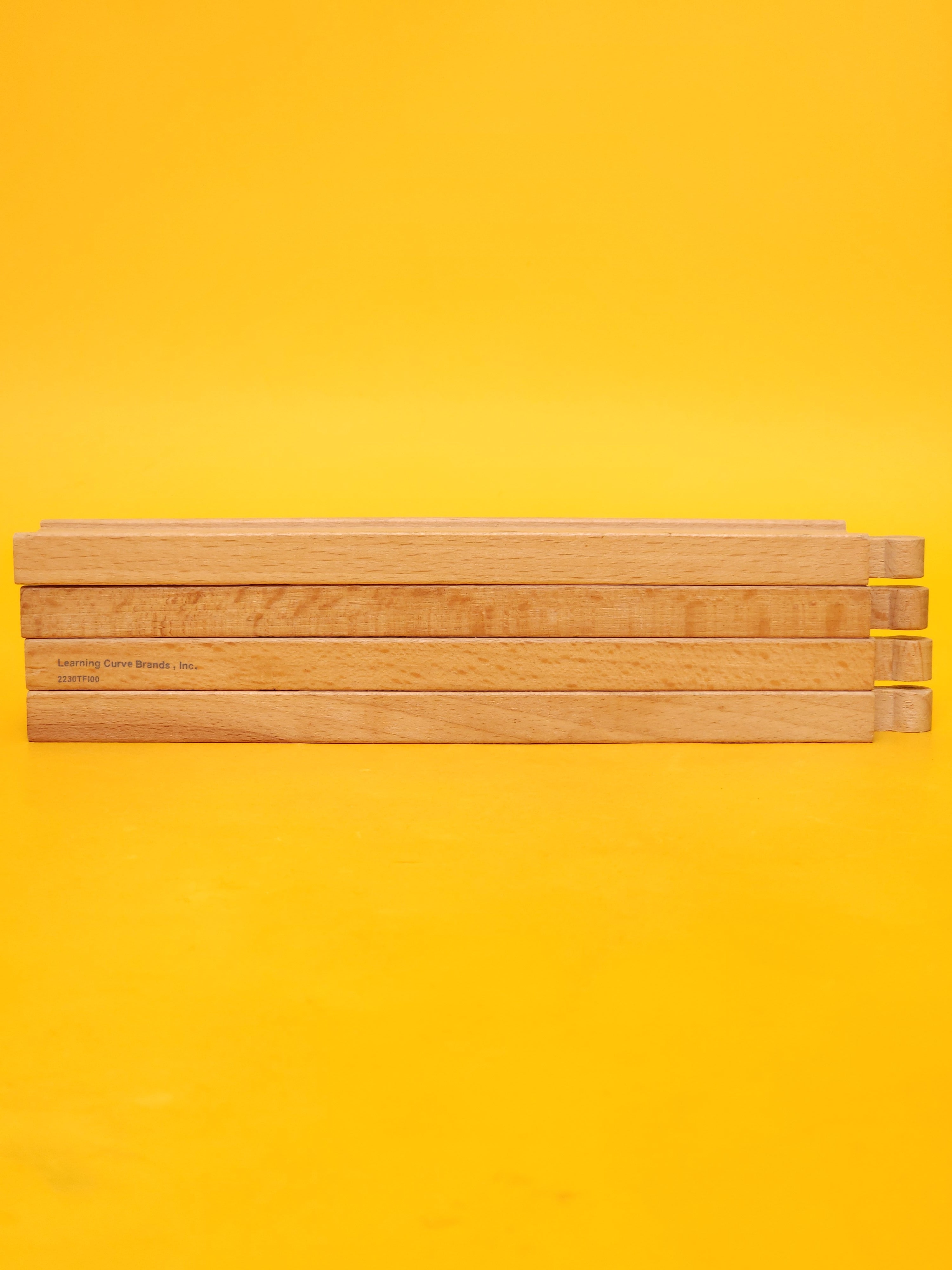 4x 8" Straight Track & Road Pieces – Thomas & Friends: Wooden Railway