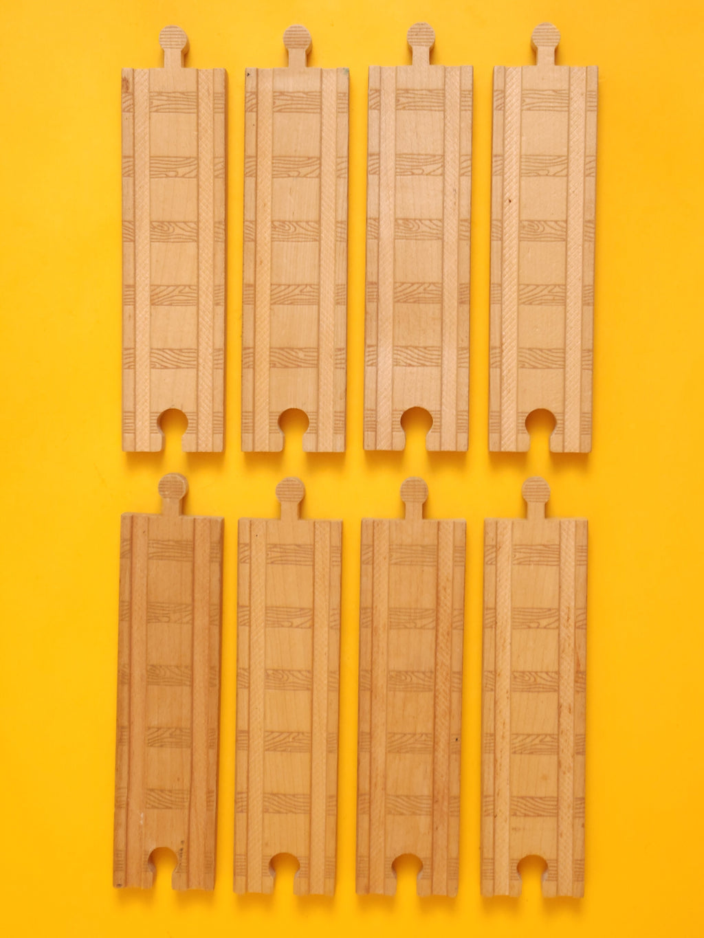 8x 6" Straight Track & Road Pieces – Thomas & Friends: Wooden Railway