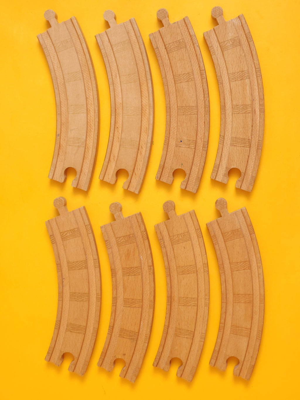 8x 6.5" Curved Track Pieces – Thomas & Friends: Wooden Railway