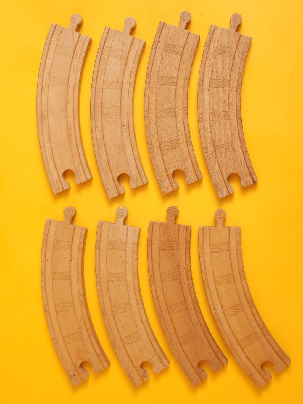8x 6.5" Curved Track Pieces – Thomas & Friends: Wooden Railway