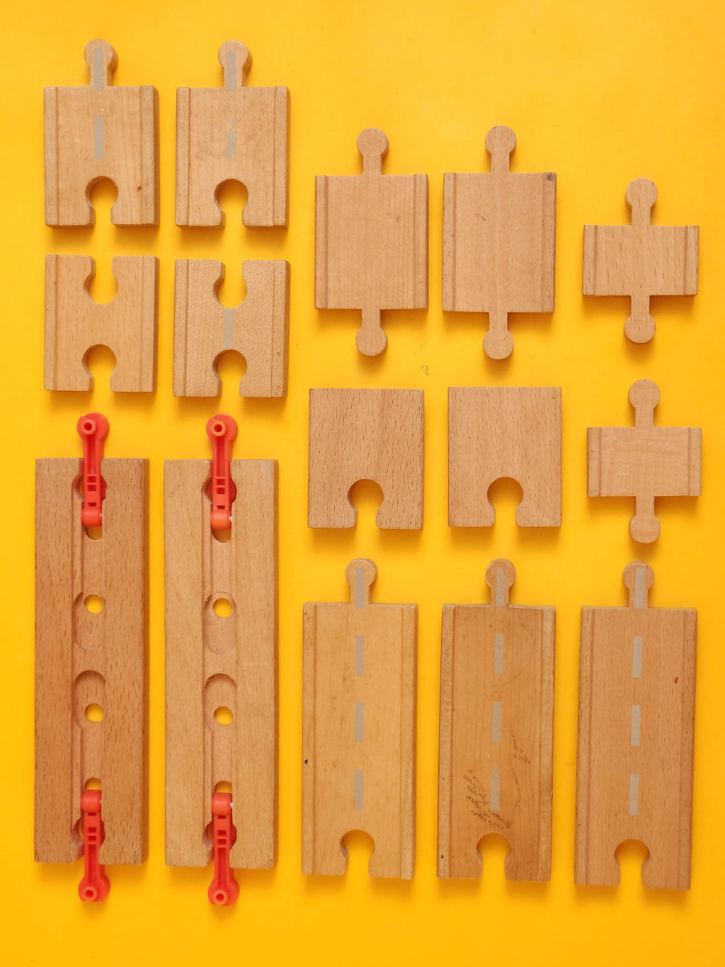 15x Adapter Track Pieces – Thomas & Friends: Wooden Railway
