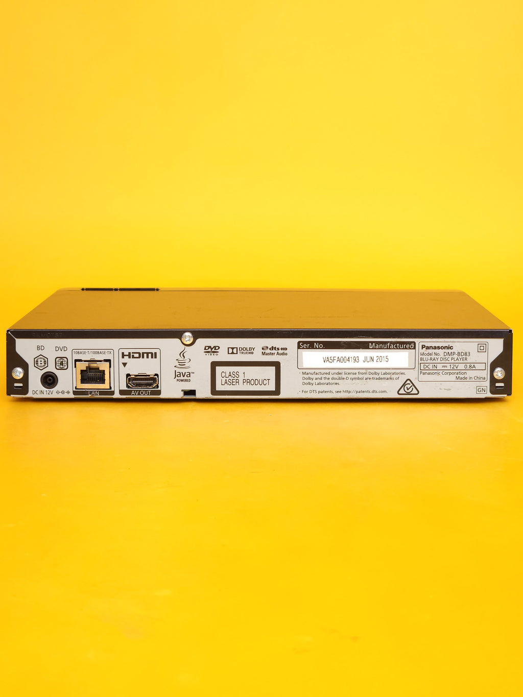 Panasonic DMP-BD83 – Blu-ray / DVD Player