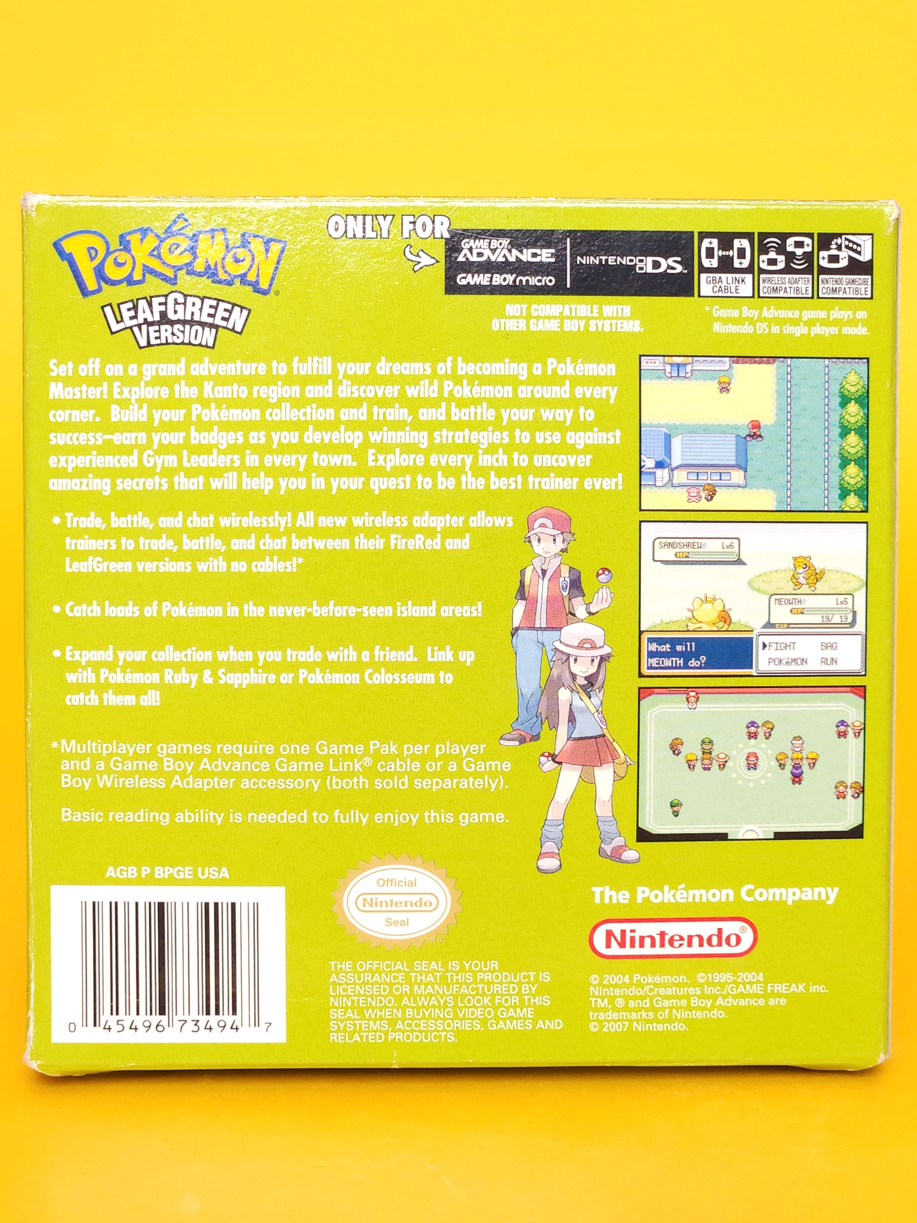 Pokémon LeafGreen Version – Nintendo GBA